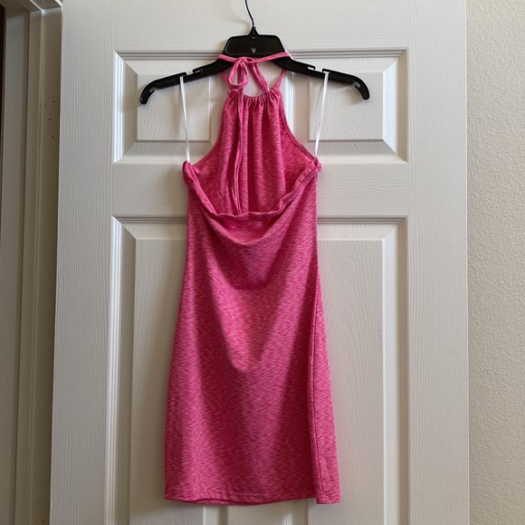 New! Marled Pink Halter Dress - Picture 4 of 5